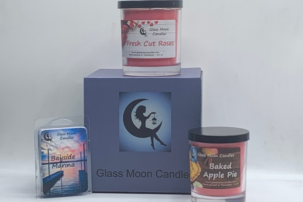 Glass Moon Candles